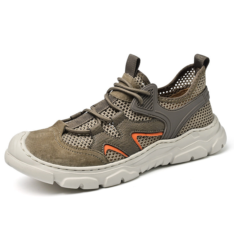 Scarpe estive traspiranti da uomo Valstrend, con mesh sottile e foro vuoto, ideali per calzature leggere e ventilate.