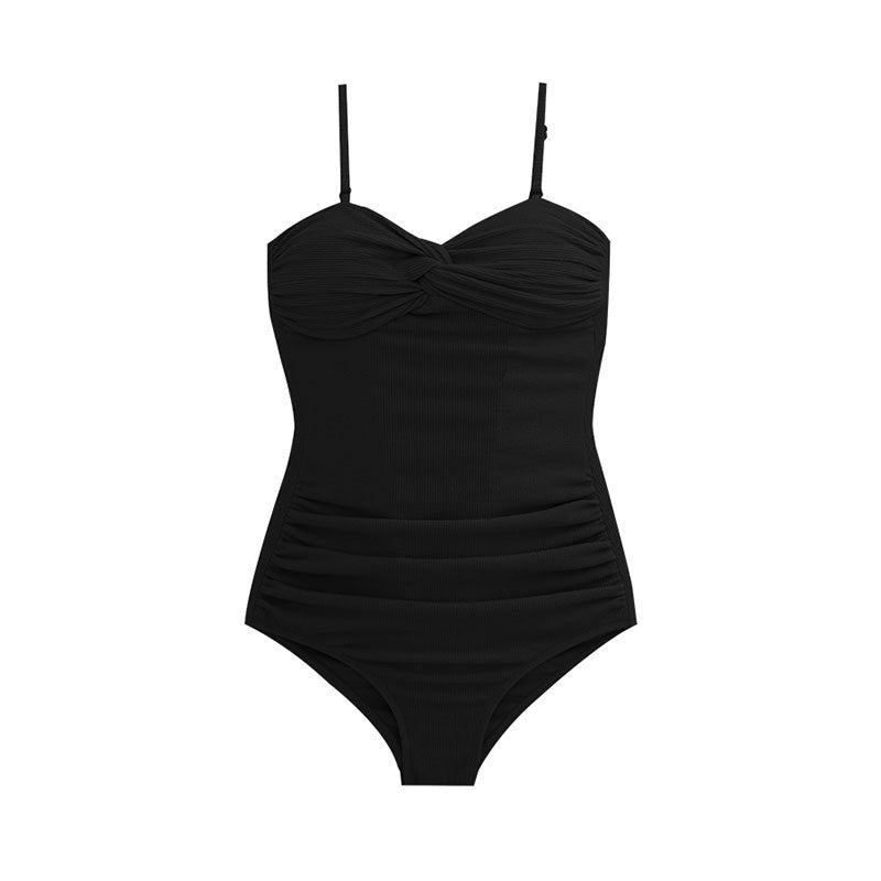 Women's Jumpsuit Suspender Style Solid Color Sexy Slimming Small Chest Push Up Beach Swimwear