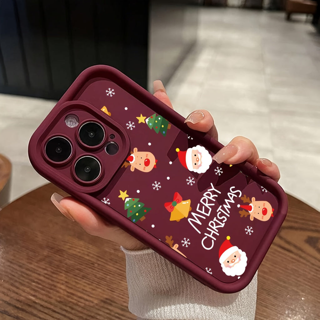 Custodia per iPhone con tema natalizio Valstrend, stampa calda e resistente, compatibile con iPhone 11, 12, 13 Pro Max, 14 Plus e 15 Pro Max