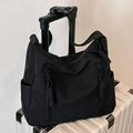 Large Capacity Shoulder Bag For Women, Durable Nylon Casual Bag With Multiple Pockets, Lightweight Travel Tote
