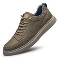 Scarpe da uomo Valstrend con punta rotonda, tomaia in pelle bovina traspirante, stile casual e confortevole.