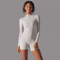 Tutina da danza a maniche lunghe Valstrend, abbigliamento fitness sportivo, tessuto aderente e comodo, dettagli eleganti.