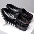 Scarpe casual slip-on in pelle di taglia grande per tutte le stagioni, modello Four Seasons, marca Valstrend.