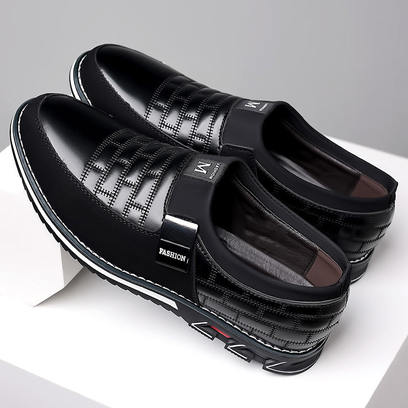 Scarpe casual slip-on in pelle di taglia grande per tutte le stagioni, modello Four Seasons, marca Valstrend.