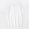 T-shirt a maniche corte in cotone spesso di colore solido, marca Valstrend shop, vista frontale, tessuto morbido e resistente.