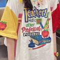 T-shirt donna Valstrend in cotone giapponese a maniche corte, colorata e morbida, con design semplice e comodo.