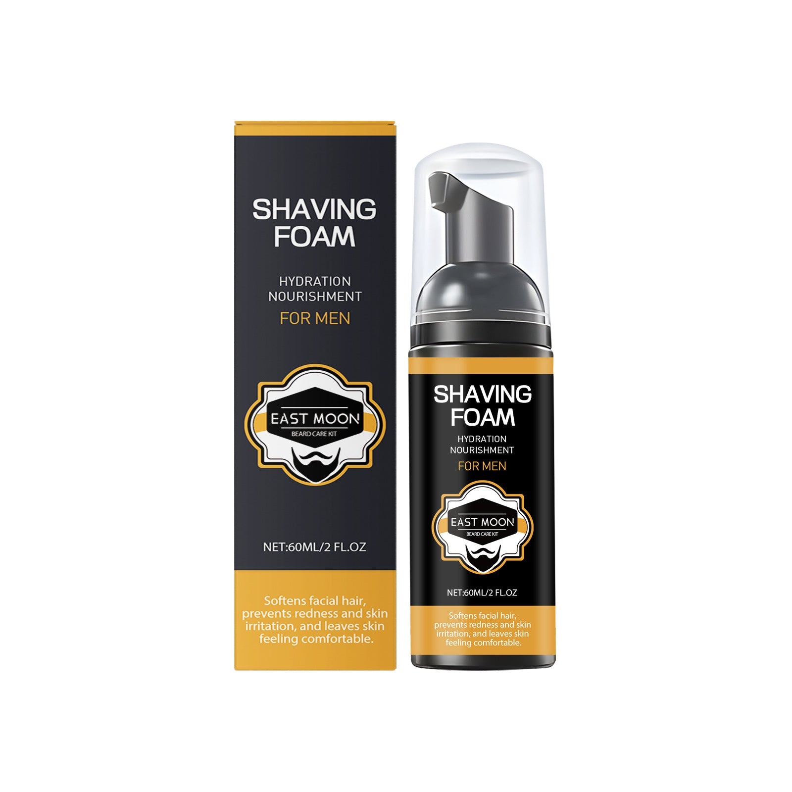 Set di prodotti Valstrend per cura della barba da uomo, include detergente delicato e balsamo idratante per la cura quotidiana