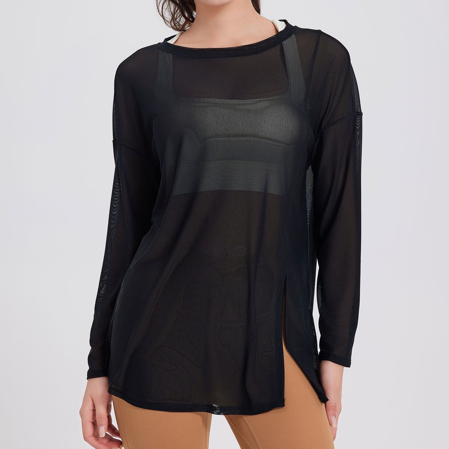 Completo da corsa donna Valstrend in mesh leggero e traspirante, adatto per primavera e estate, con tessuto che si asciuga rapidamente.