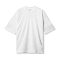 Maglietta a manica corta con scollo a V e mesh, colore solido, vestibilità oversize, marca Valstrend.