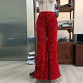 Pantaloni casual a zampa larga Valstrend con paillettes colorate europee e americane, stile alla moda per donne.