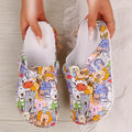 Women's Vibrant Summer EVA Clogs with Cartoon Design - Lightweight, Comfortable Slip-On Platform Shoes for Garden & Beach Wear, Perfect for Warm Weather