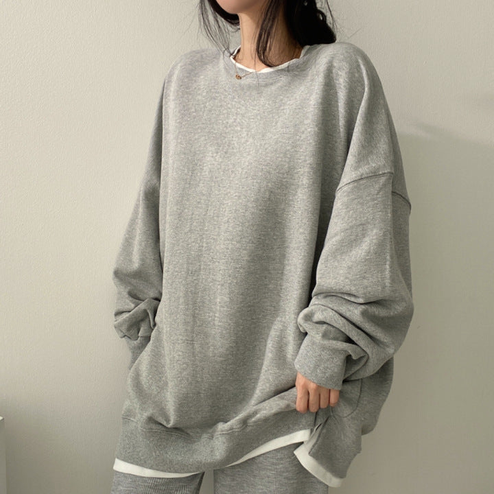 Felpa donna con cappuccio larga, foderata in pile, colore solido, marca Valstrend Shop, vestibilità comoda e casual.
