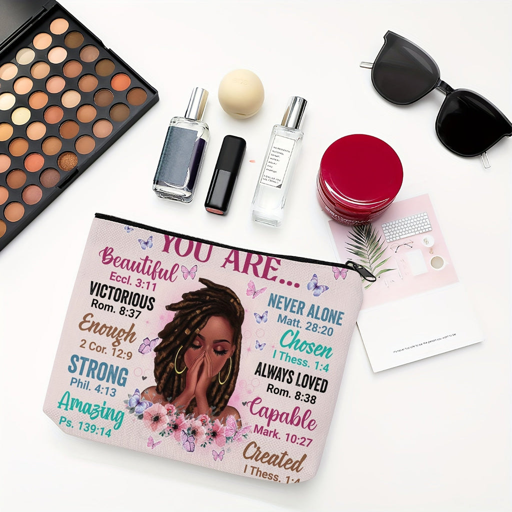 Borsa da viaggio femminile Valstrend, organizer compatto e leggero con cerniera, stampa lettere e design resistente per uso quotidiano.