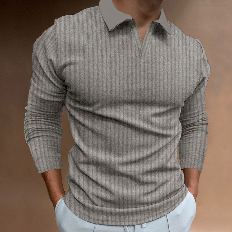 Camicia da uomo Valstrend con maniche lunghe e colletto a punta, stile business casual a tinta unita, adatta per fitness e occasioni formali.