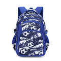 Zaino scuola per bambini maschi con motivo calcistico, design pratico e colorato, ideale per scuola elementare, marca Valstrend shop.