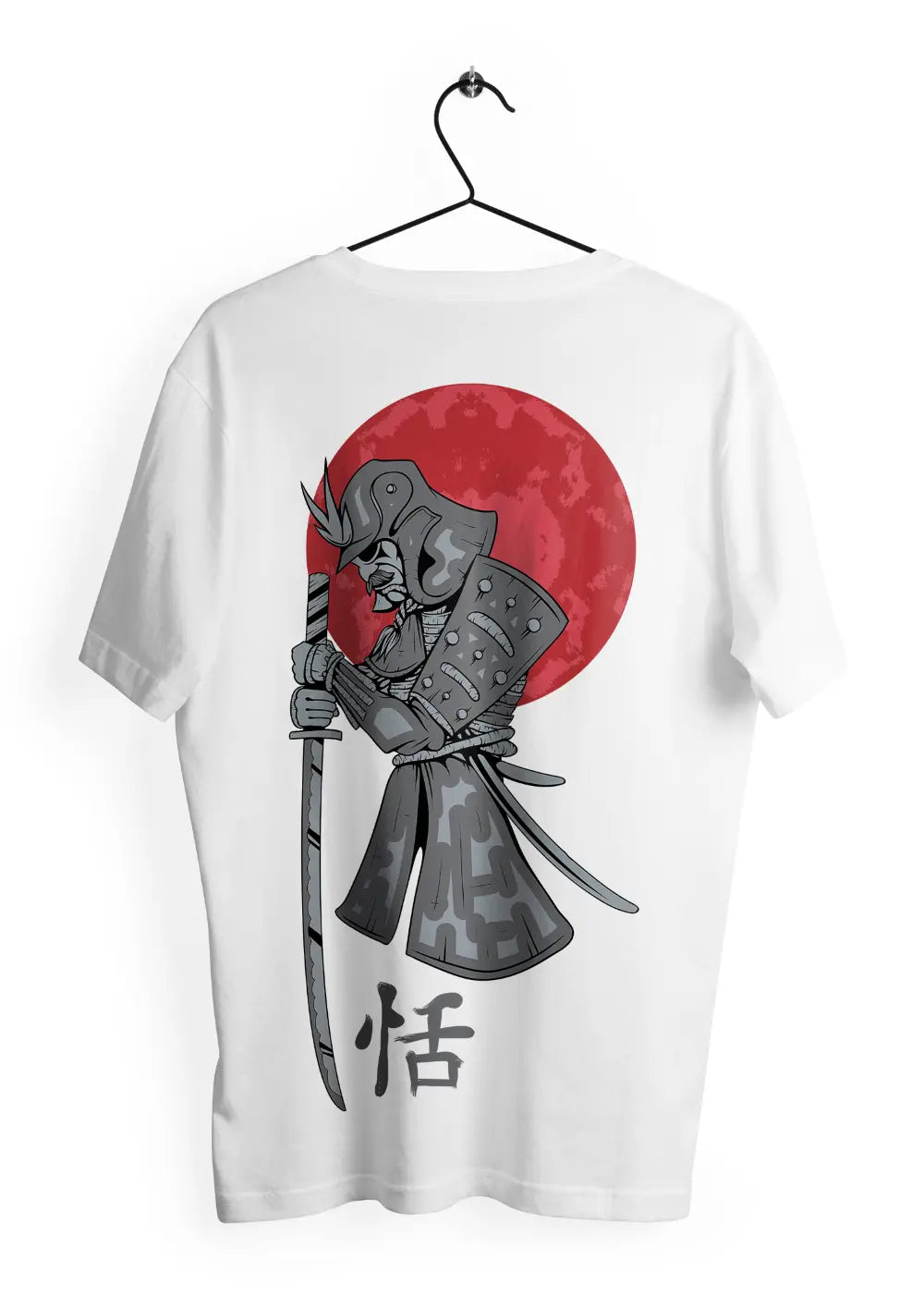 Maglietta Samurai giapponese in stile urban, T-shirt CmrDesignStore con grafica fronte, cotone, taglia XS, look moderno e originale