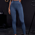 Pantaloni sportivi da donna Valstrend per corsa e fitness, tessuto elastico e comodo, nero con dettagli riflettenti.