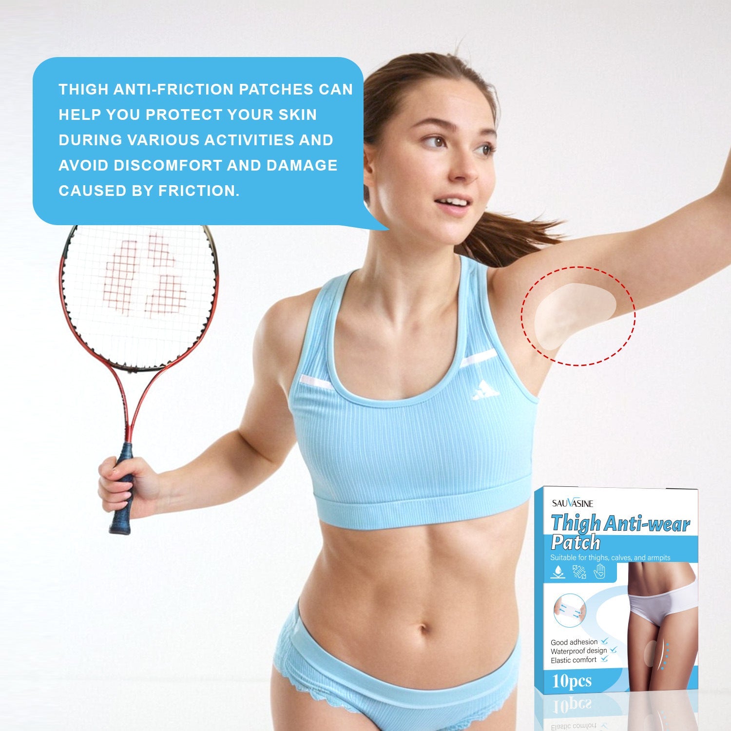 Thigh Anti-wear Paste 10PCs Care