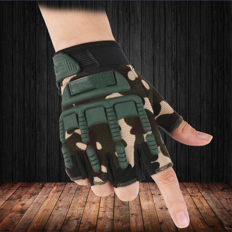 Guanti tattici da montagna a mezze dita Valstrend, outdoor sport e arrampicata, con rivestimento resistente e supporto per le mani.