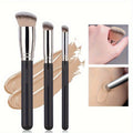 3-Piece Makeup Brush Set, Soft Bristle Foundation & Concealer Brushes, Cosmetic Tools For Quick Application & Blending