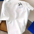 T-shirt casual da uomo a righe Valstrend, in poliestere traspirante, con collo rotondo, ideale per l’estate e l’abbigliamento casual.
