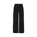 Jeans dritti da uomo Valstrend con pieghe, lavati e in stile distressed, con tasche laterali e finitura casual.