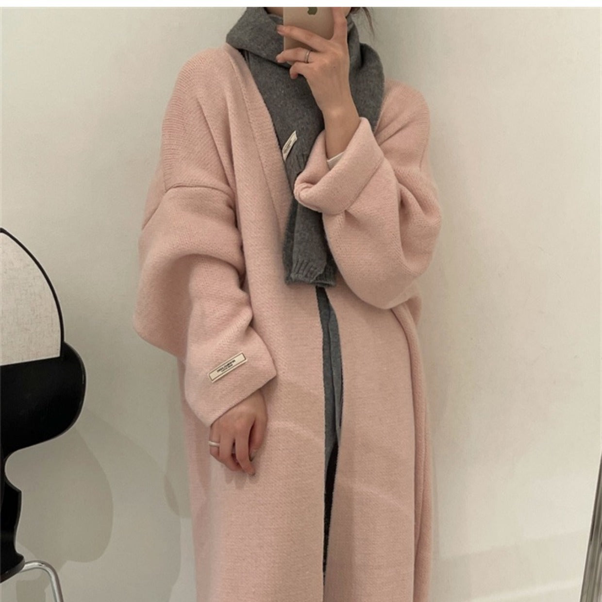 Cardigan lungo in stile casual Valstrend donna, maglione mid-length con maniche lunghe e tessuto morbido.