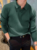 Maglia polo slim fit in maglia stretch con texture sul colletto, marca Valstrend, in blu con dettagli eleganti e moderni.