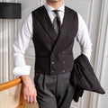 Gilet da uomo autunnale double breasted slim fit di Valstrend, vestibilità slim e taglie forti in tessuto caldo e elegante