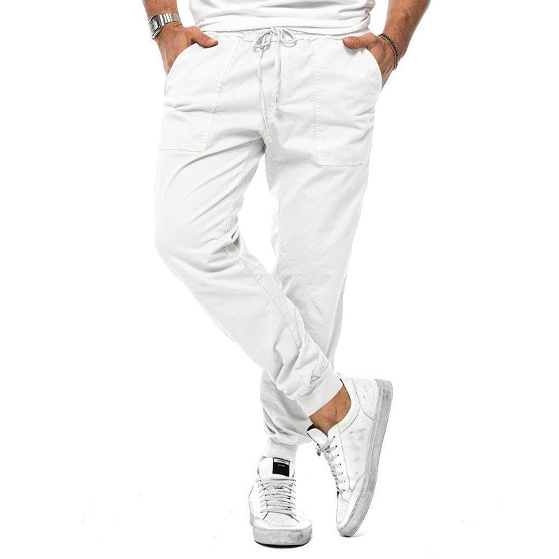 Pantaloni casual da uomo Valstrend in stile primavera e autunno, larghi e tapered, ideali per sport e attività all'aperto.