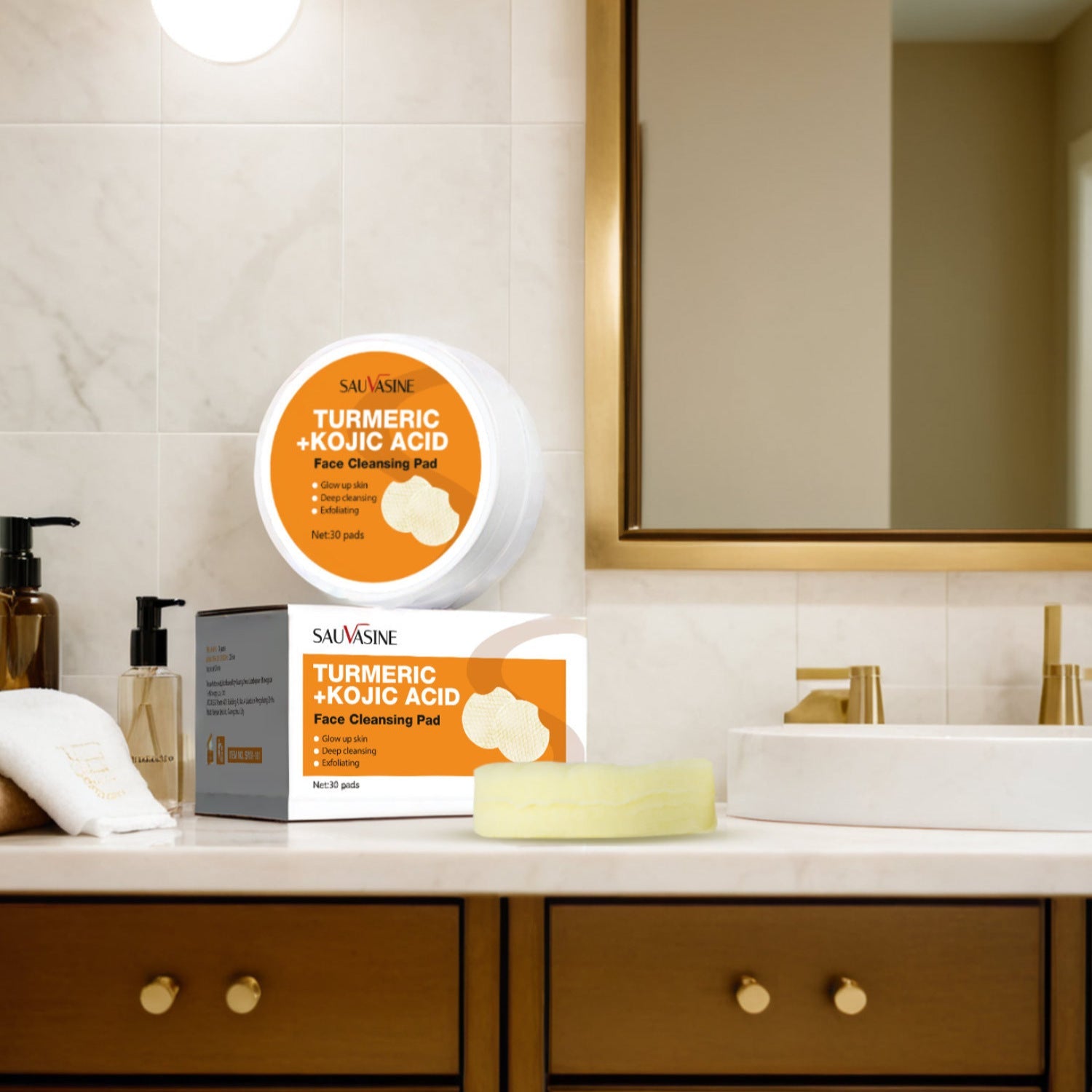 Turmeric Kojic Acid Clean Cotton Sheet 30 Tablets