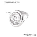 Collana spiralata in acciaio titanio Valstrend con design Twist, gioiello di modellazione elegante e resistente.