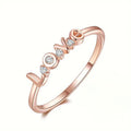 Anello d'amore femminile Valstrend con zirconia micro-incastonata semplice e elegante, in metallo lucido.