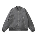 Giacca funzionale americana Valstrend per primavera e autunno, con zip, cuciture e stile workwear baseball.