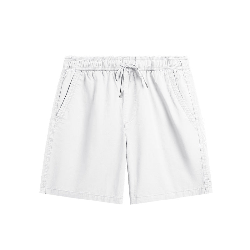 Shorts dritti pronti da indossare Valstrend, ecologici e lavati, pantaloncini casual in tessuto sostenibile, vista frontale.