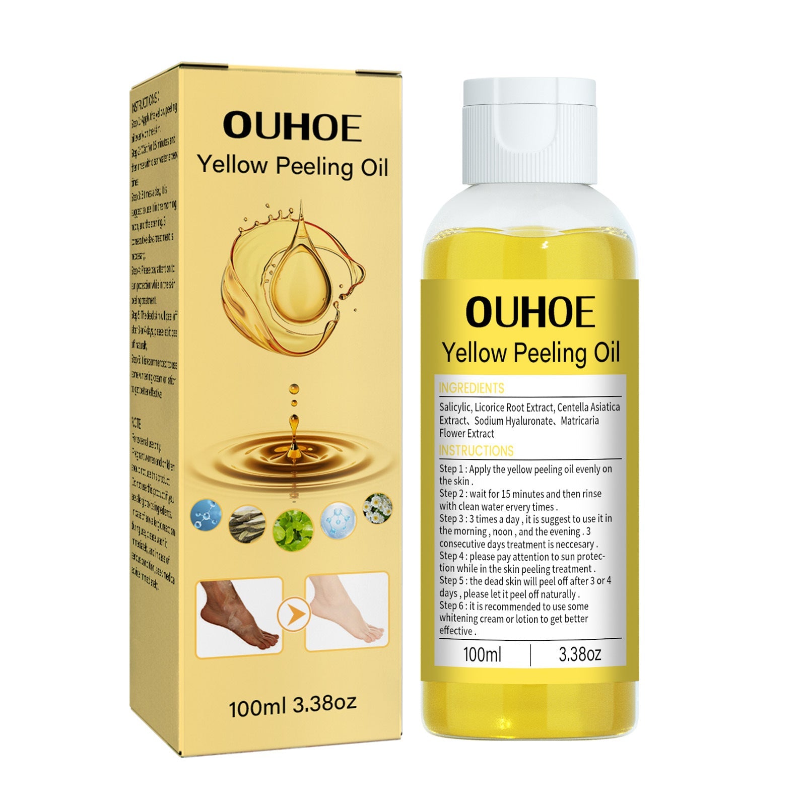 Yellow Exfoliating Oil Brightening Skin Color Hydrating