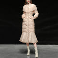 Giaccone donna imbottito in piuma Valstrend, giacca di moda femminile con cappuccio e zip, ideale per l'inverno.