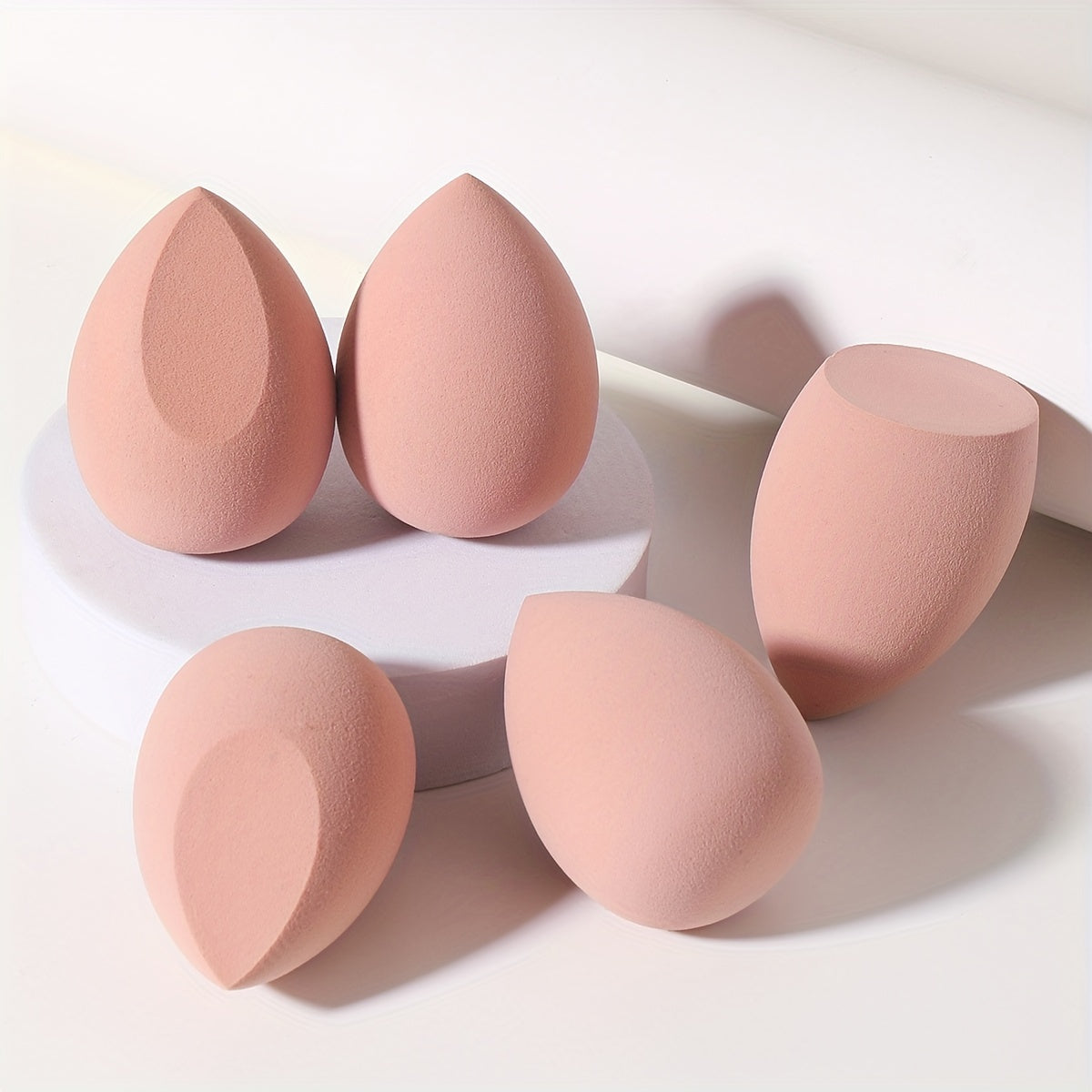 Set di 5 spugne per il trucco Valstrend per fondotinta, liquido, crema e polvere, morbide e ideali per l'applicazione uniforme del trucco