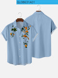 Camicia da uomo a righe digital print valstrend, tessuto leggero con motivo colorato, collo classico e maniche lunghe.