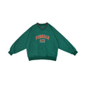 Felpa donna Valstrend con collo a V, ricamo lettera autunnale, stile street, cappuccio e design casual.