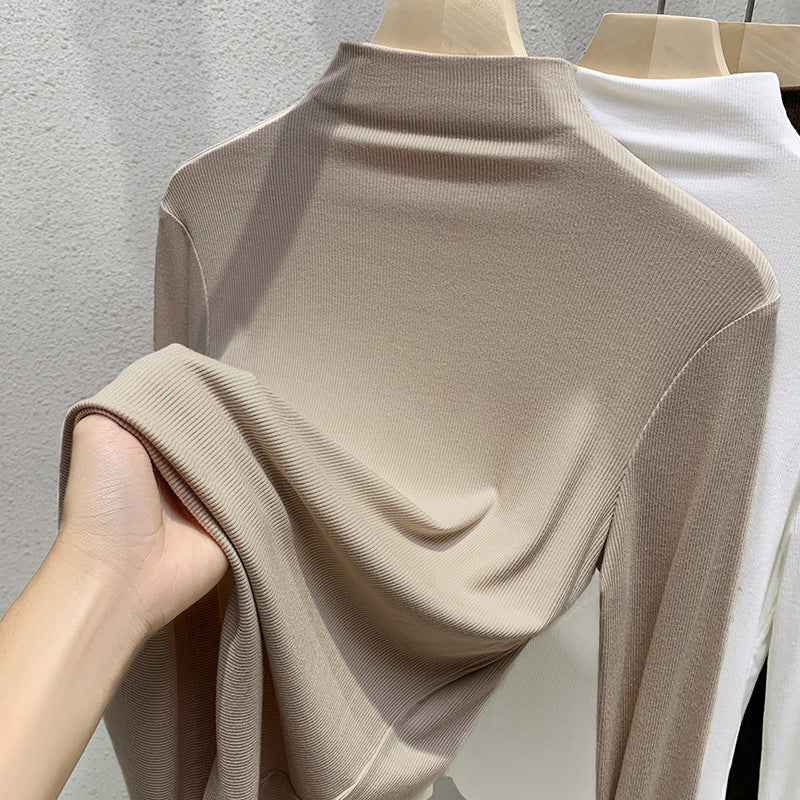 Maglia aderente a maniche lunghe in stile Western Valstrend, tessuto elasticizzato e vita alta, abbigliamento intimo femminile.