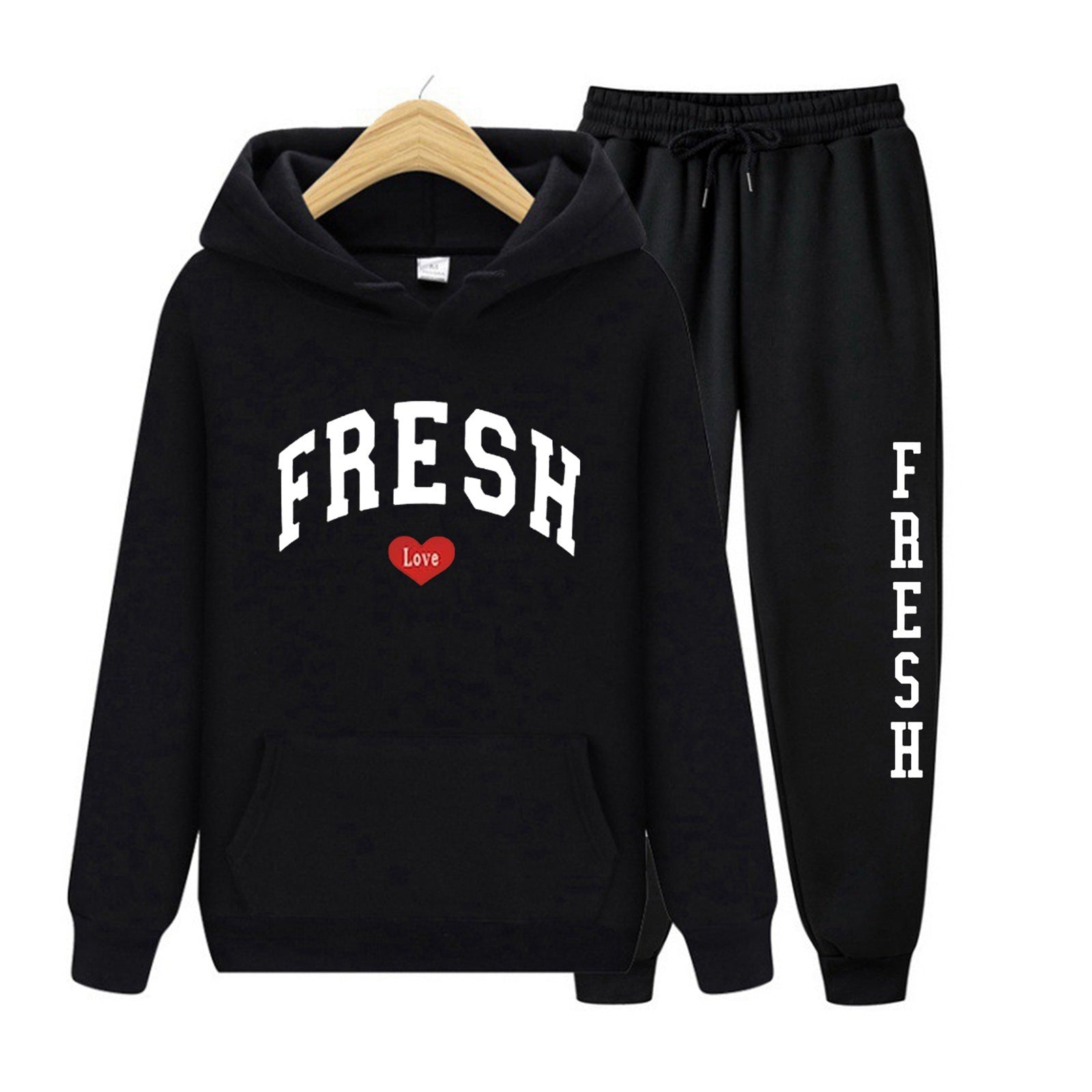 Felpa sportiva stampata Valstrend con cappuccio caldo e stile casual, ideale per abbigliamento sportivo e relax.