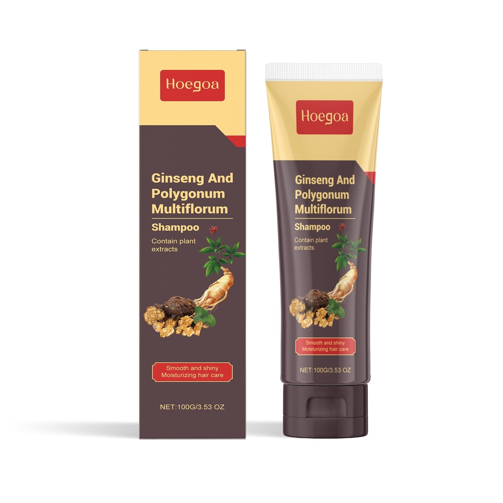 Ginseng And Polygonum Multiflorum Shampoo Nourishes Hair Roots
