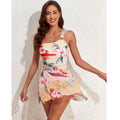 Women's Swimsuit Digital Printing Slim Waist Slant Single-shoulder One-piece Swimming Suit Women