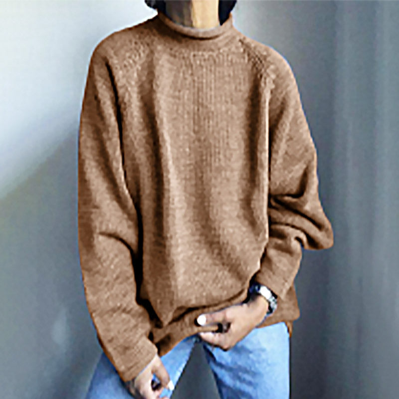 Solid Color Pullover Loose Casual Sweater