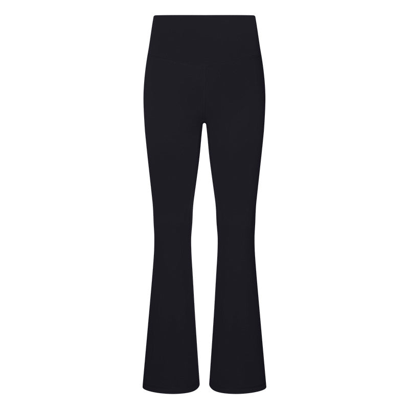 Pantaloni yoga a vita alta Valstrend con interno felpato, effetto rassodante su ventre e fianchi, tessuto elasticizzato e comodo.