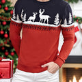 Maglione natalizio da uomo con cervi festivi, in poliestere morbido, ideale per feste e regali di Natale, marca Valstrend.