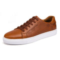 Scarpe Valstrend per uomo, prima pelle bovina, leggere, traspiranti, bianco con motivo a quadri per primavera e uso quotidiano