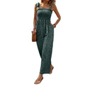 Completo jumpsuit slim fit con stampa a pois, vita a portafoglio, stile europeo e americano, marca Valstrend.