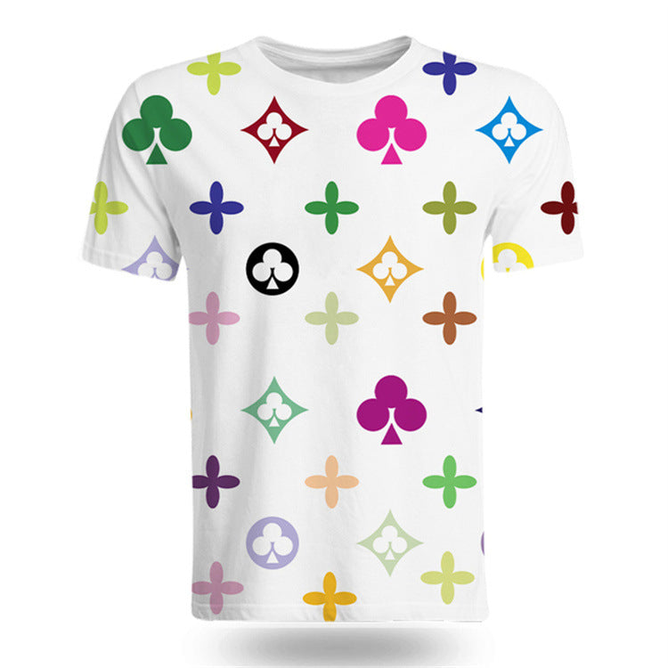 Maglietta casual estiva 3D per uomo di Valstrend Shop, design colorato e stampato, tessuto leggero e comodo.